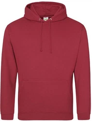 Just Hoods Kapuzenpullover College Hoodie Rot/Dunkelrot