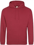 Just Hoods Kapuzenpullover College Hoodie Rot/Dunkelrot