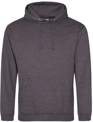 Just Hoods Kapuzenpullover College Hoodie Dunkelgrau/Hellgrau/Grau