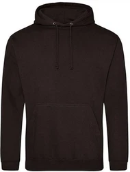 Just Hoods Kapuzenpullover College Hoodie Dunkelbraun/Schwarz/Braun
