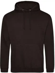 Just Hoods Kapuzenpullover College Hoodie Dunkelbraun/Schwarz/Braun