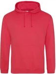 Just Hoods Kapuzenpullover College Hoodie Rot/Rosa