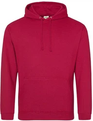 Just Hoods Kapuzenpullover College Hoodie Dunkelrot/Rosa/Rot