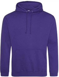 Just Hoods Kapuzenpullover College Hoodie Lila/Dunkelblau
