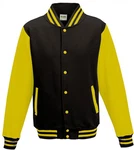 Just Hoods Sweatjacke Varsity Jacket Gelb