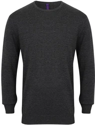 Henbury Sweatshirt Herren Rundhals Pullover Dunkelgrau/Grau