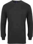 Henbury Sweatshirt Herren Rundhals Pullover Dunkelgrau/Grau