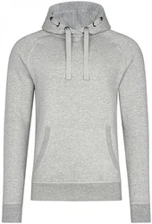 HRM Kapuzenpullover Unisex Premium Raglan Hoody Grau/Hellgrau