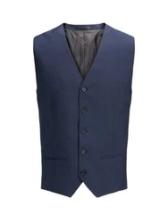 JACK & JONES Anzugweste Dunkelblau/Hellblau