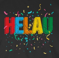 Shirtracer Rundhalsshirt Helau Alaaf Schriftzug Kostüm Köln Fasching Narren Karneval Creme/Blau