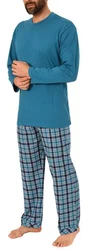 Normann Pyjama Hellblau/Türkis/Blau