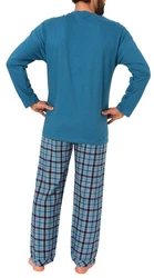 Normann Pyjama Hellblau/Türkis/Blau