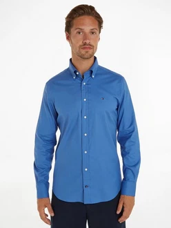 Tommy Hilfiger TAILORED Businesshemd CL FLEX OXF RF SHIRT Blau/Hellblau/Dunkelblau Tommy Hilfiger TAILORED Businesshemd CL FLEX OXF RF SHIRT Blau/Hellblau/Dunkelblau