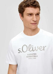 s.Oliver T-Shirt mit Metallic-Logo-Aufdruck 2er Pack 