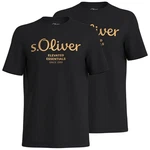s.Oliver T-Shirt mit Metallic-Logo-Aufdruck 2er Pack 