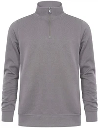 Sweatshirt Unisex Troyer Side Pocket Halfzip