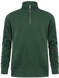 Sweatshirt Unisex Troyer Side Pocket Halfzip