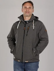 Dry Fashion Softshelljacke Herren Outdoor Heiligenhafen Dunkelgrau/Grau/Schwarz