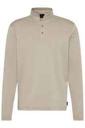 Langarm-Poloshirt mit Stehkragen