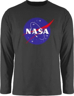 Shirtracer Rundhalsshirt Nasa Meatball Logo Statement Dunkelgrau/Rot/Schwarz Shirtracer Rundhalsshirt Nasa Meatball Logo Statement Dunkelgrau/Rot/Schwarz