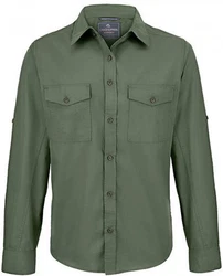 Craghoppers Expert Sweatjacke Expert Kiwi Long Sleeved Shirt Dunkelgrün/Grün