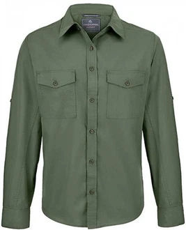 Craghoppers Expert Sweatjacke Expert Kiwi Long Sleeved Shirt Dunkelgrün/Grün