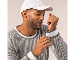 LIVING CRAFTS Strickpullover RAOUL Grau/Khaki/Beige