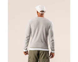 LIVING CRAFTS Strickpullover RAOUL Grau/Khaki/Beige