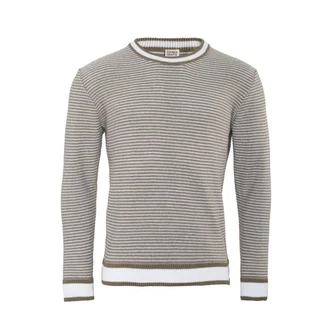 LIVING CRAFTS Strickpullover RAOUL Grau/Khaki/Beige