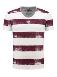 T-Shirt Airflight vintage Look MT00238 V-Auschnitt gestreift kurzarm slim fit