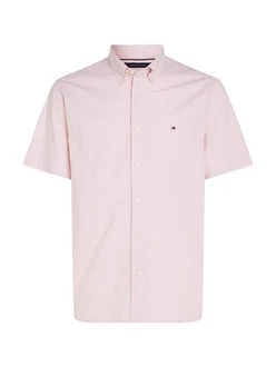Tommy Hilfiger Kurzarmhemd FLEX MULTI STRIPE RF SHIRT rosa/crystal/multi