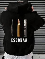 RMK Herren Kapuzenpullover Hoodie Pablo Mexico Escobar Hellgrau/Dunkelgrau/Schwarz/Gelb