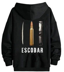 RMK Herren Kapuzenpullover Hoodie Pablo Mexico Escobar Hellgrau/Dunkelgrau/Schwarz/Gelb