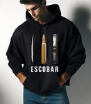 RMK Herren Kapuzenpullover Hoodie Pablo Mexico Escobar Schwarz/Grau/Dunkelgrau