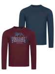 Lonsdale Langarmshirt AYRSHIRE Rot/Bordeaux/Dunkelrot
