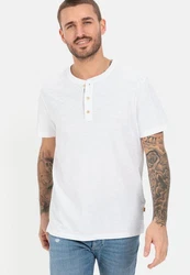 CAMEL ACTIVE T-Shirt NOS Henley 1/2 weiß
