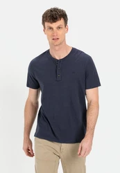 CAMEL ACTIVE T-Shirt NOS Henley 1/2 marine