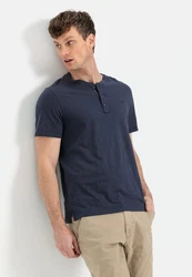 CAMEL ACTIVE T-Shirt NOS Henley 1/2 marine