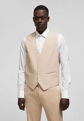 HECHTER PARIS Anzugweste Beige/Khaki