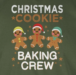 Shirtracer T-Shirt Christmas Cookie Baking Crew Dunkelgrün/Khaki