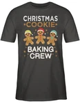 Shirtracer T-Shirt Christmas Cookie Baking Crew Khaki/Dunkelgrün/Dunkelgrau/Braun
