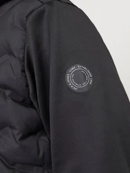 JACK & JONES Jacke 'JJHybrid' JCOHEAT Schwarz