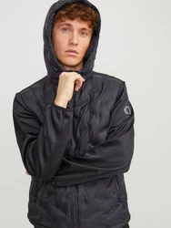 JACK & JONES Jacke 'JJHybrid' JCOHEAT Schwarz