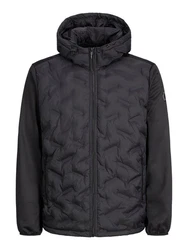 JACK & JONES Jacke 'JJHybrid' JCOHEAT Schwarz