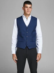 Jack & Jones Anzugweste Dunkelblau/Hellblau/Blau