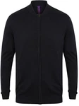 Henbury Outdoorjacke Knitted Bomber Dunkelblau/Schwarz/Hellblau
