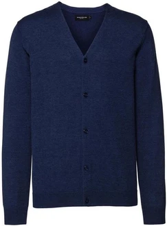 Russell Cardigan Men's V-Neck Dunkelblau/Blau/Hellblau
