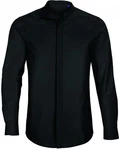 Neoblu Jackenblazer Herren Mao Collar Shirt Bart Businesshemd Schwarz/Dunkelblau