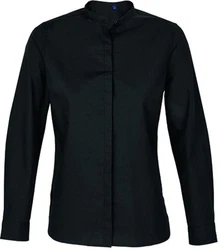 Neoblu Jackenblazer Womens Mao Collar Shirt Bart Schwarz/Dunkelblau