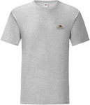 Fruit of the Loom Rundhalsshirt Vintage Small Logo Print Grau/Hellgrau